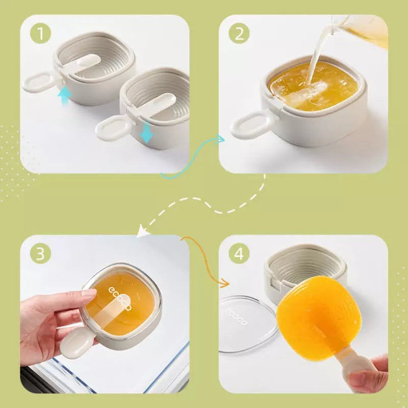 Forma de Picolé de Silicone Com Tampa Hermética Forma de Picolé de Silicone Com Tampa Hermética LightHousi