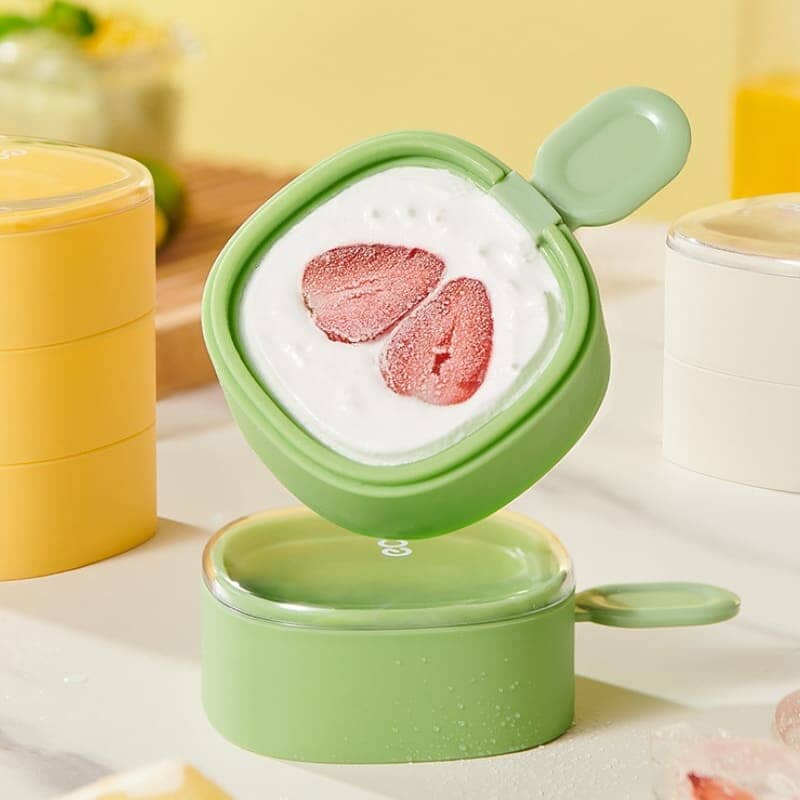 Forma de Picolé de Silicone Com Tampa Hermética Forma de Picolé de Silicone Com Tampa Hermética LightHousi