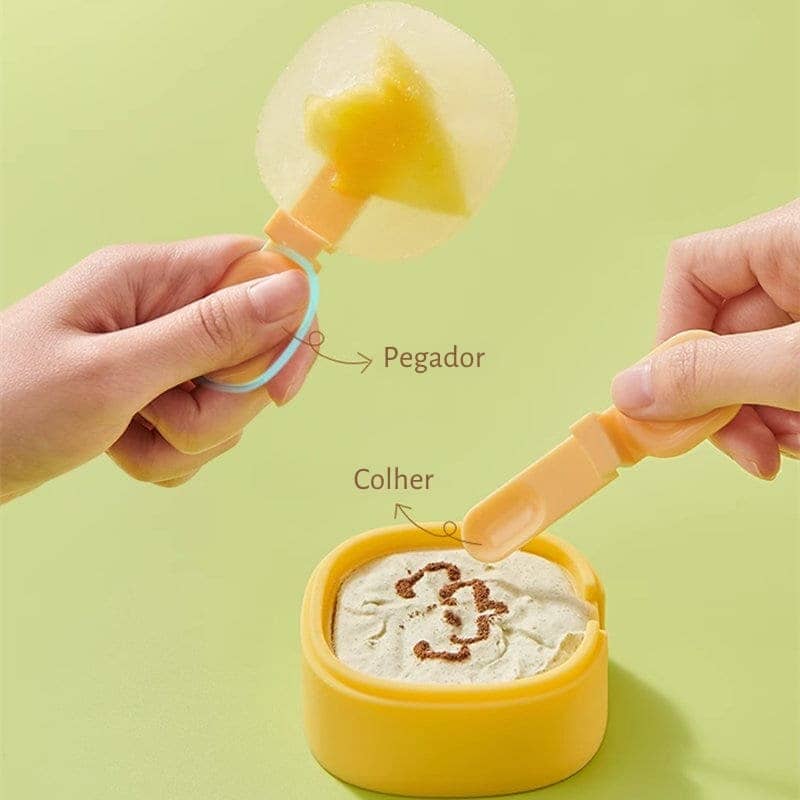 Forma de Picolé de Silicone Com Tampa Hermética Forma de Picolé de Silicone Com Tampa Hermética LightHousi