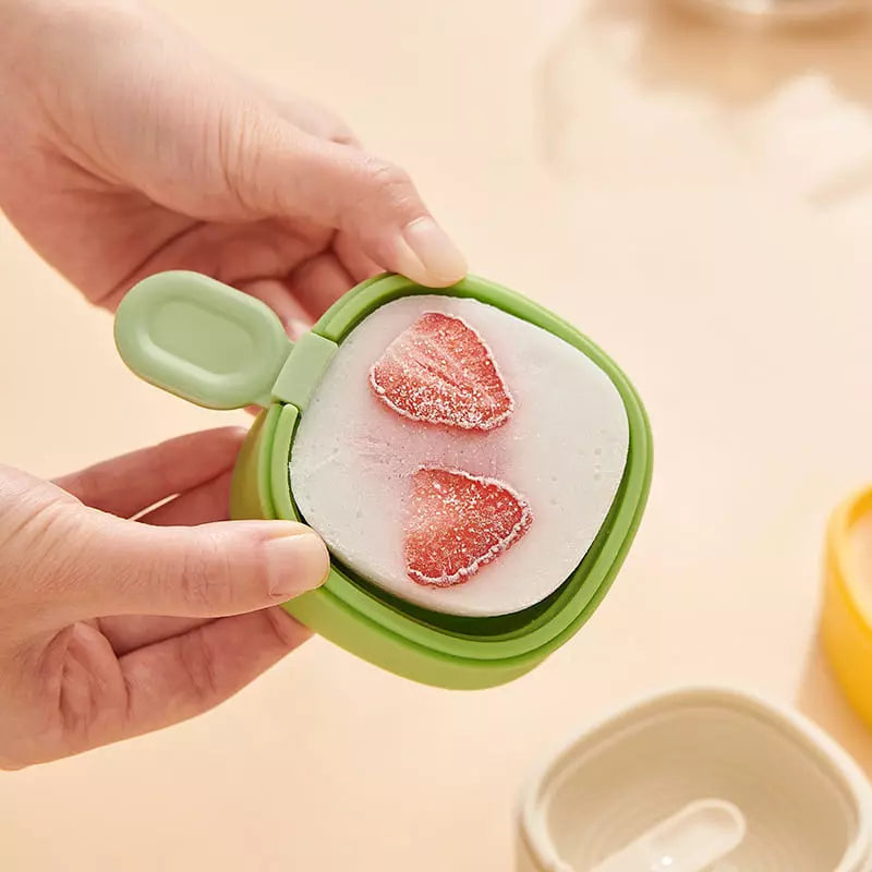 Forma de Picolé de Silicone Com Tampa Hermética Forma de Picolé de Silicone Com Tampa Hermética LightHousi