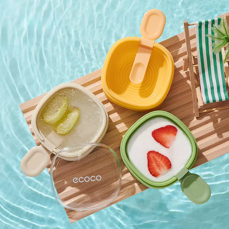 Forma de Picolé de Silicone Com Tampa Hermética Forma de Picolé de Silicone Com Tampa Hermética LightHousi Verde