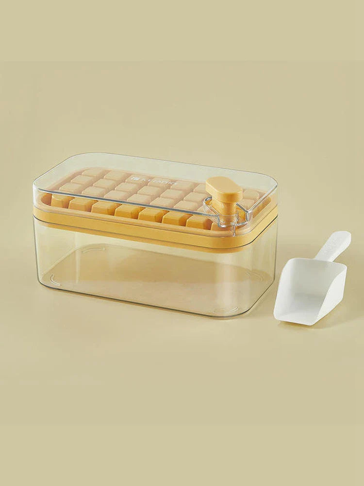 Formas De Gelo De Silicone Com Tampa Formas De Gelo De Silicone Com Tampa LightHousi Laranja