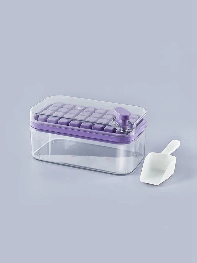 Formas De Gelo De Silicone Com Tampa Formas De Gelo De Silicone Com Tampa LightHousi Roxo
