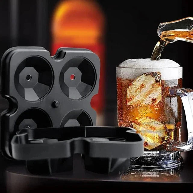 Formas de Gelo Preta de Silicone Com Tampa Forma de Gelo Preta de Silicone Com Tampa LightHousi