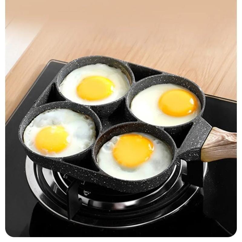 Frigideira Antiaderente para Ovos 4 Furos Multiuso Frigideira Antiaderente para Ovos 4 Furos Multiuso Design & Casa