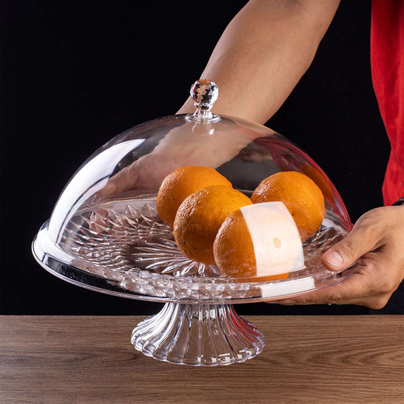 Fruteira De Mesa Suporte De Bolo Transparente Fruteira De Mesa Suporte De Bolo Transparente LightHousi 21cm