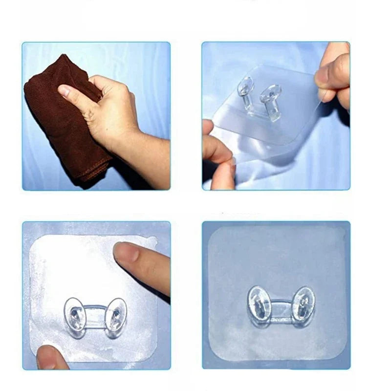 Gancho De Parede Adesivo Transparente Gancho De Parede Adesivo Transparente LightHousi