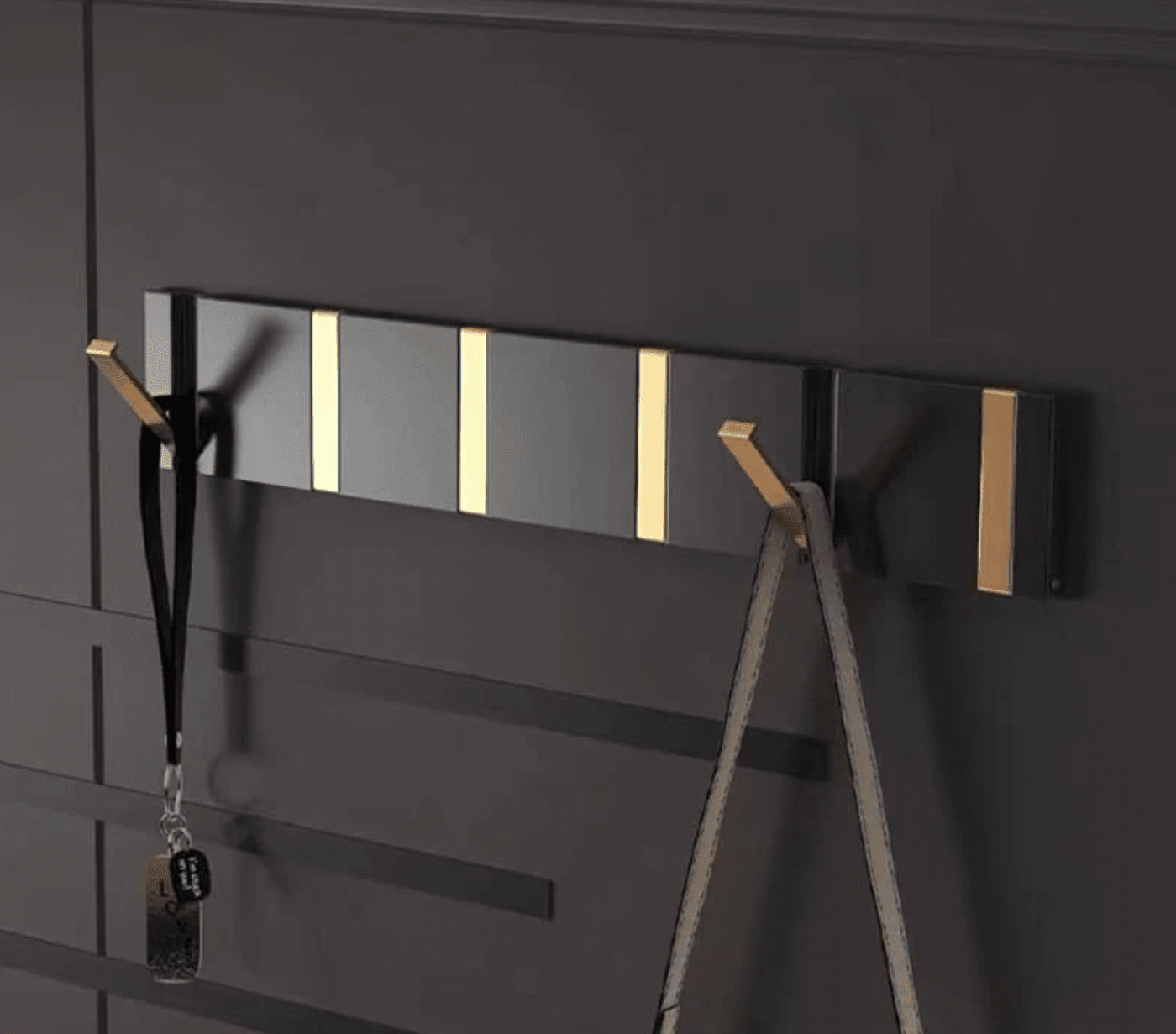 Gancho de Parede Dobrável Invisível Gancho de Parede Dobrável Invisível Design & Casa Dourado 1 Gancho