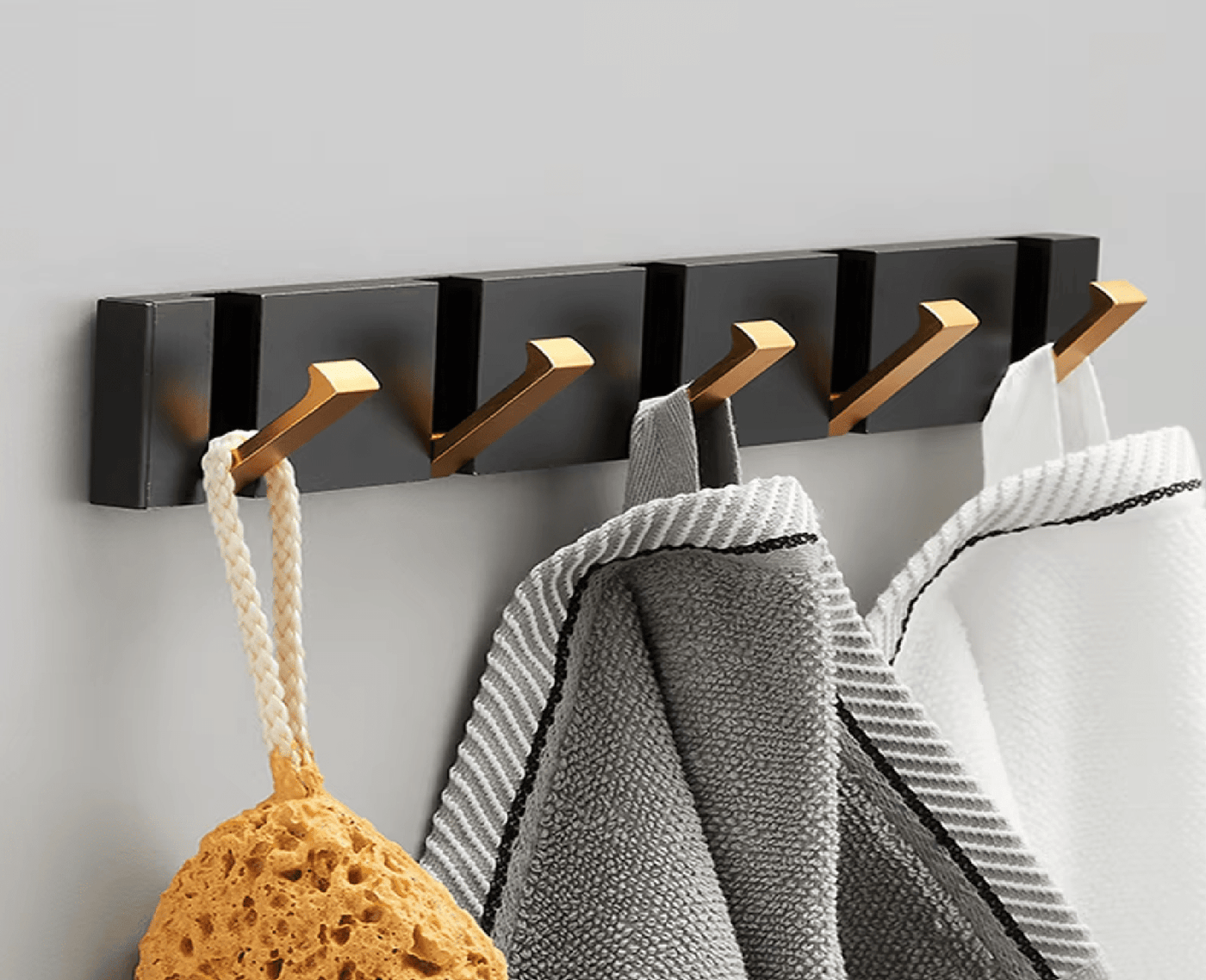 Gancho de Parede Dobrável Invisível Gancho de Parede Dobrável Invisível Design & Casa Dourado 5 Ganchos