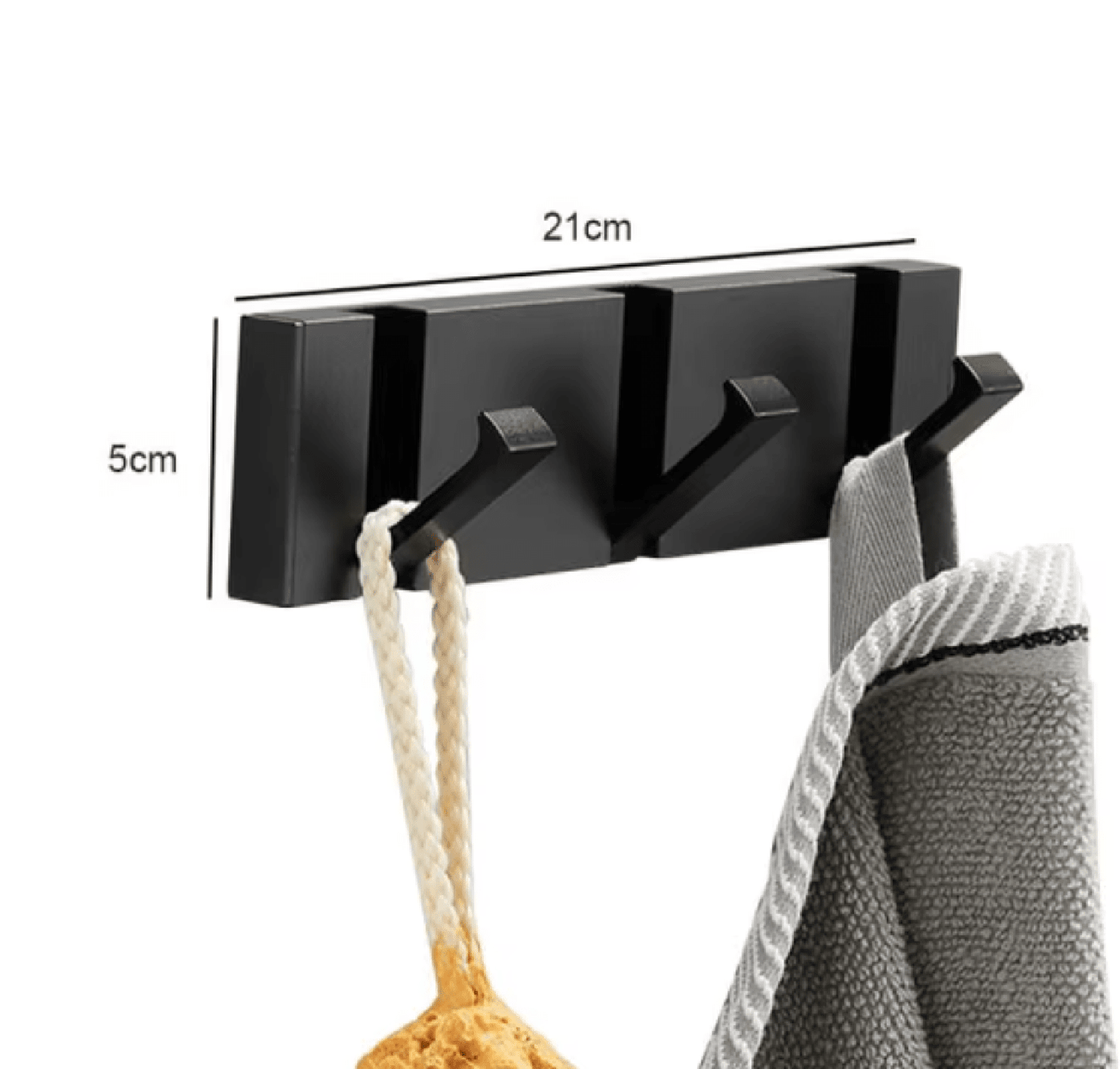 Gancho de Parede Dobrável Invisível Gancho de Parede Dobrável Invisível Design & Casa Preto 3 Ganchos