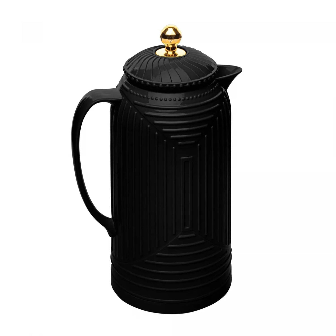 Garrafa Térmica de Plástico Geometric Preta 1L - Wolff Design & Casa