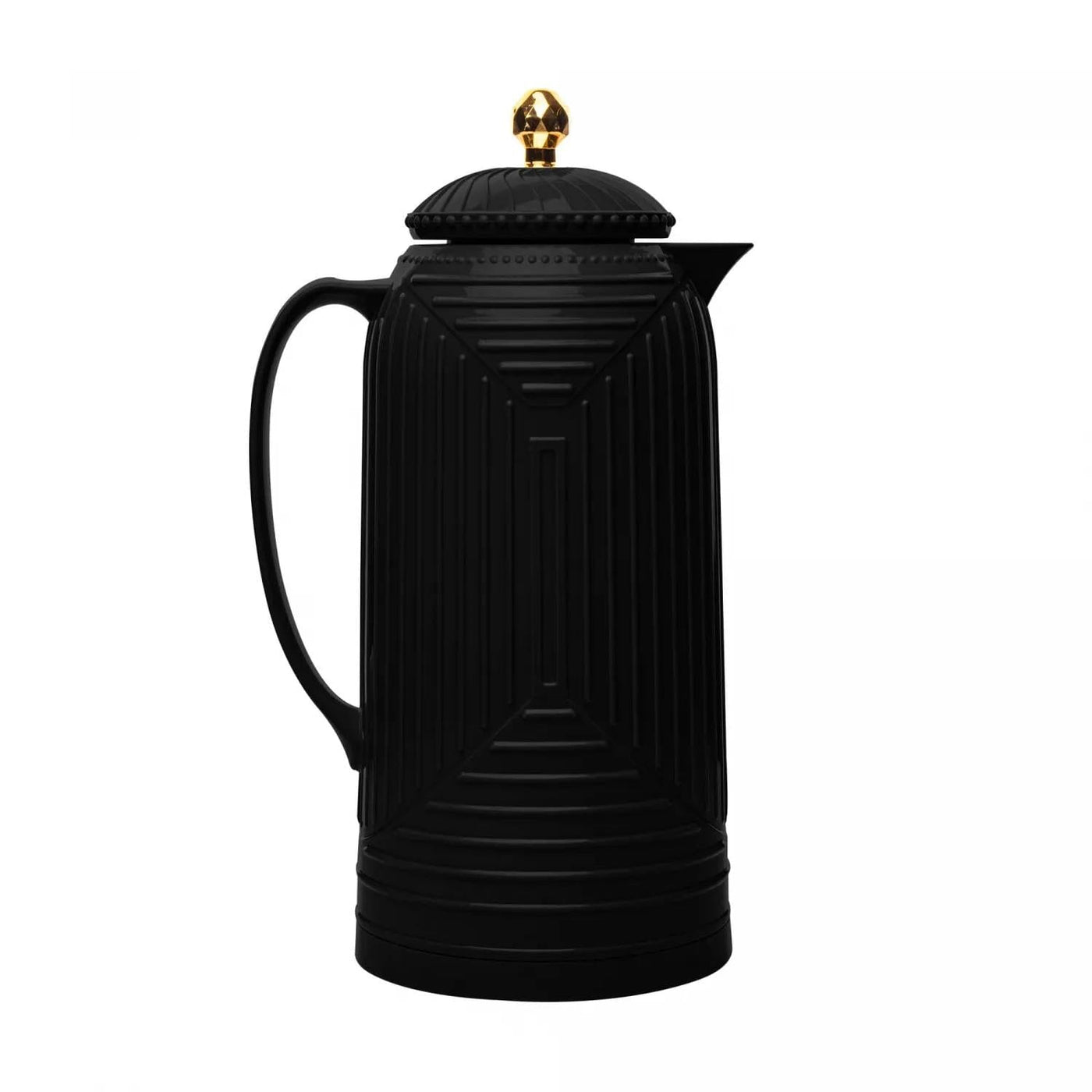 Garrafa Térmica de Plástico Geometric Preta 1L - Wolff Design & Casa