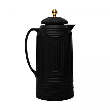 Garrafa Térmica de Plástico Geometric Preta 1L - Wolff Design & Casa