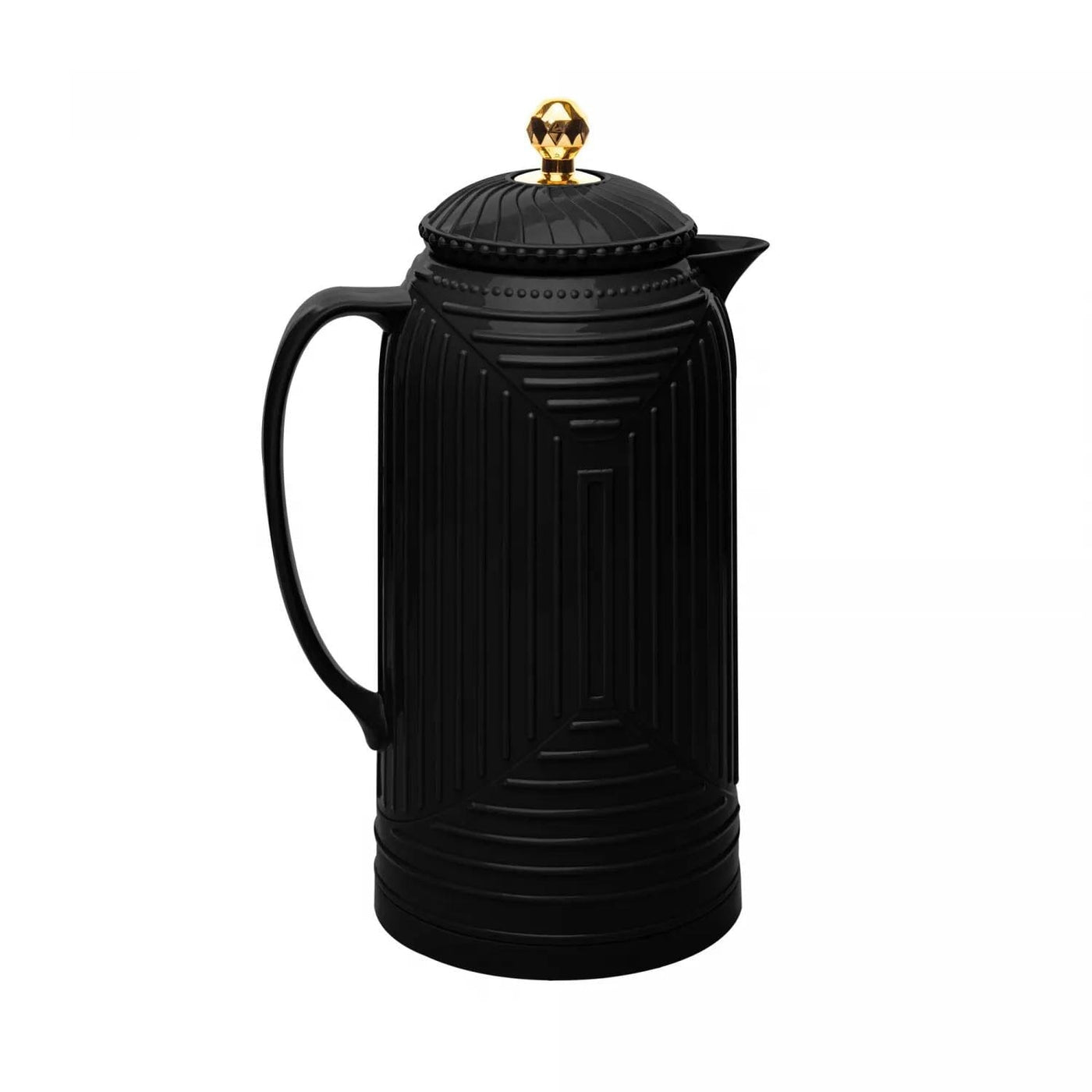 Garrafa Térmica de Plástico Geometric Preta 1L - Wolff Design & Casa