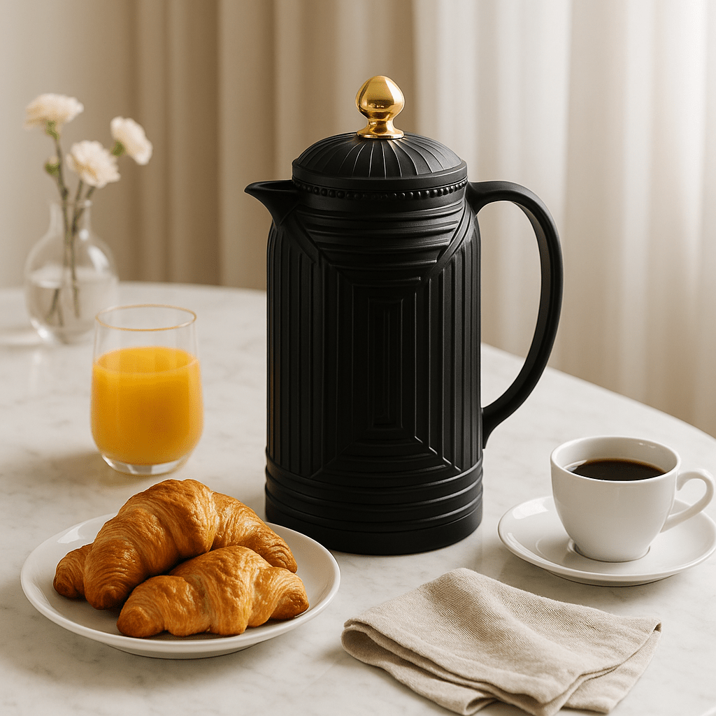 Garrafa Térmica de Plástico Geométrica Preta 1L - Wolff Coleção Mesa Posta> Garrafas Térmicas- Garrafa Térmica de Plástico Geométrica Preta 1L - Wolff Design & Casa