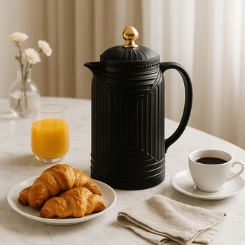 Garrafa Térmica de Plástico Geométrica Preta 1L - Wolff Coleção Mesa Posta> Garrafas Térmicas- Garrafa Térmica de Plástico Geométrica Preta 1L - Wolff Design & Casa