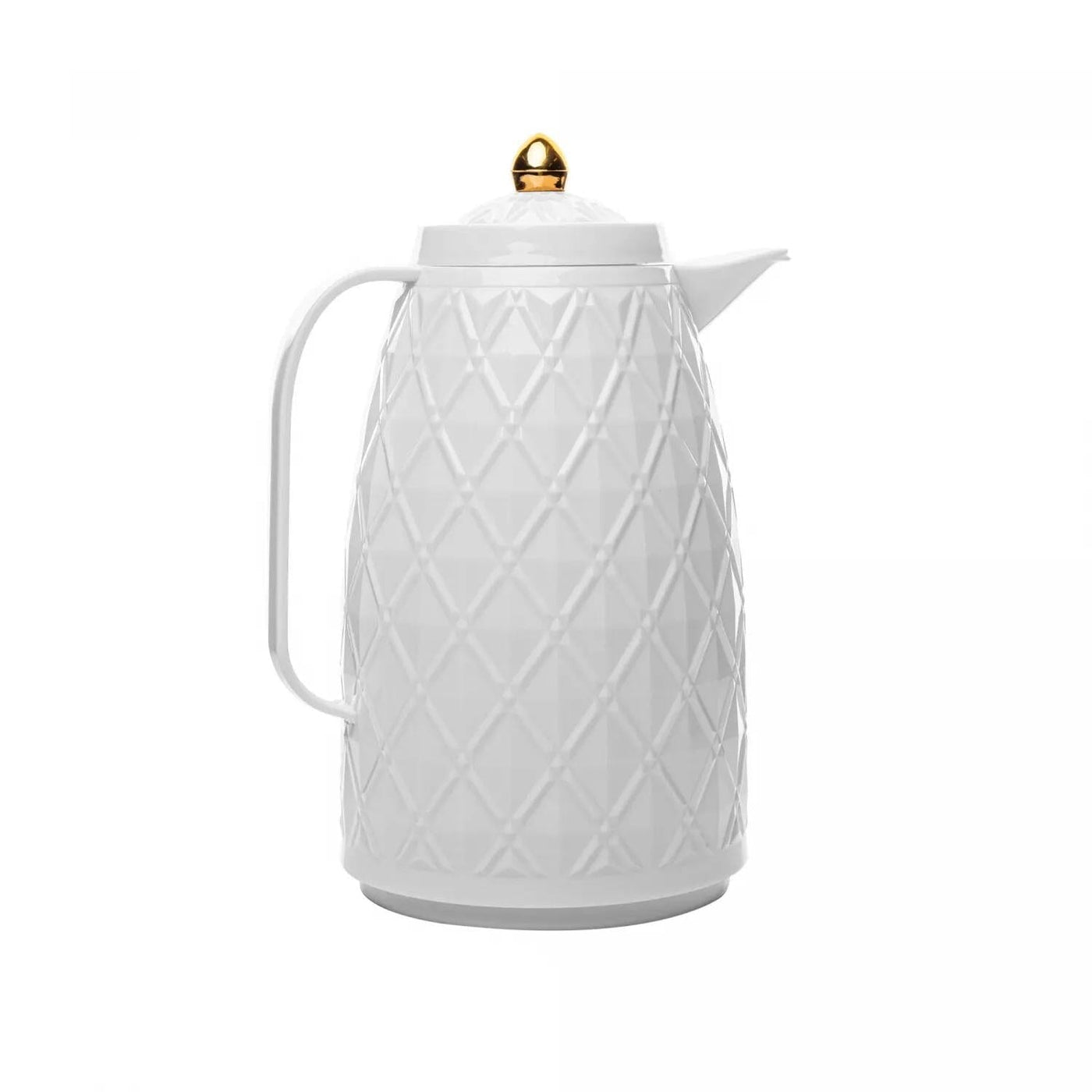 Garrafa Térmica de Plástico Matelassê Branca 1L Coleção Mesa Posta> Garrafas Térmicas- Garrafa Térmica de Plástico Matelassê Branca 1L Design & Casa