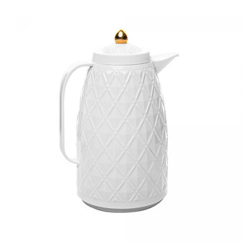 Garrafa Térmica de Plástico Matelassê Branca 1L Coleção Mesa Posta> Garrafas Térmicas- Garrafa Térmica de Plástico Matelassê Branca 1L Design & Casa