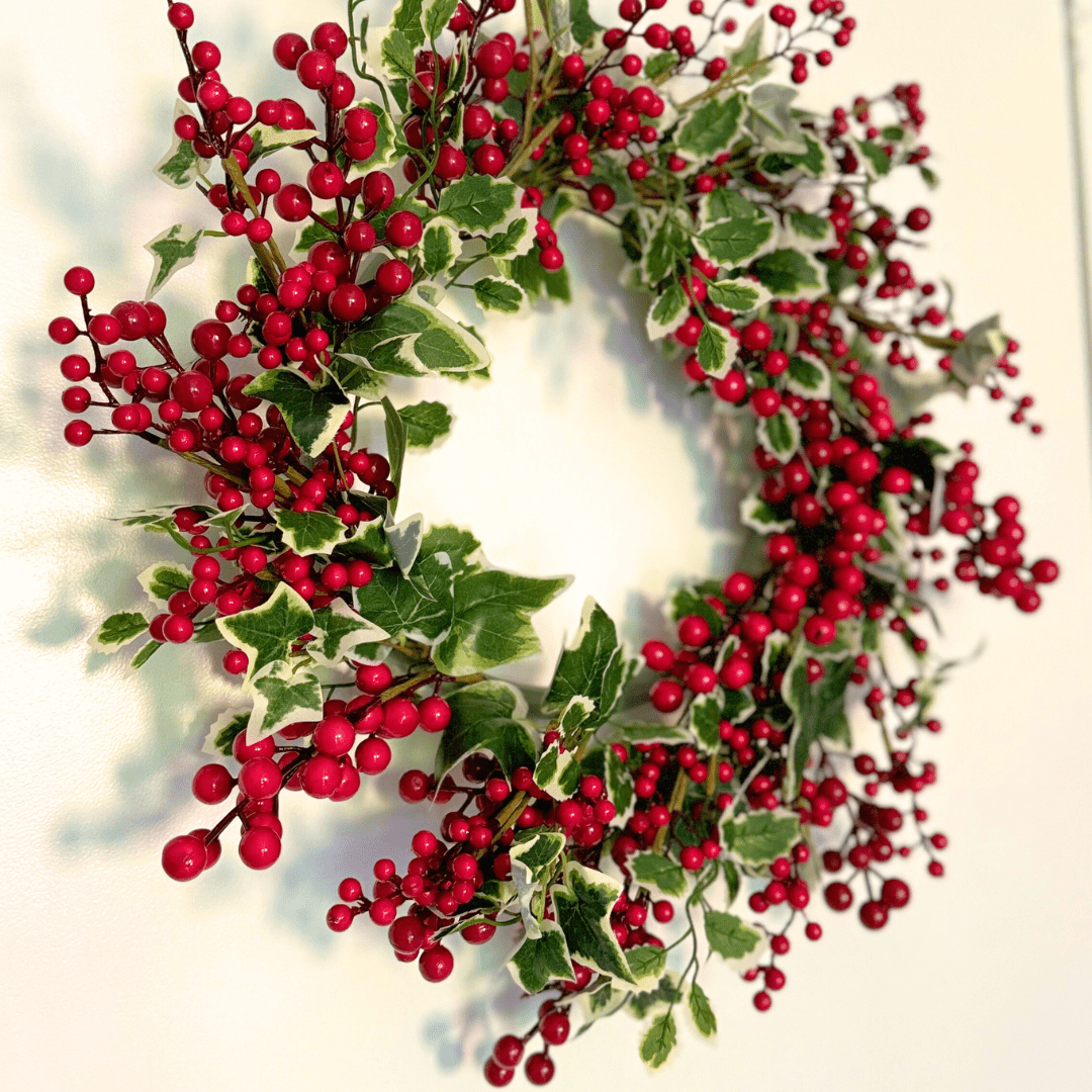 Guirlanda De Natal para Porta Guirlanda De Natal Com Frutas Verde / Vermelho Design & Casa