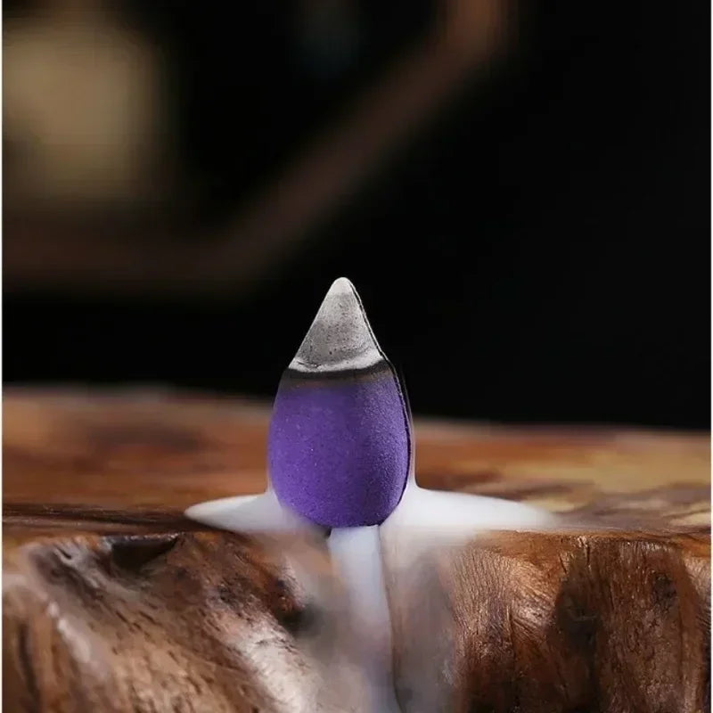 Incenso em Resina Várias Frangâncias Coleção Saúde e Bem Estar - Incensos em Vários Tipos de Fragrância no Formato de Cone Design & Casa Lavanda 10 Peças