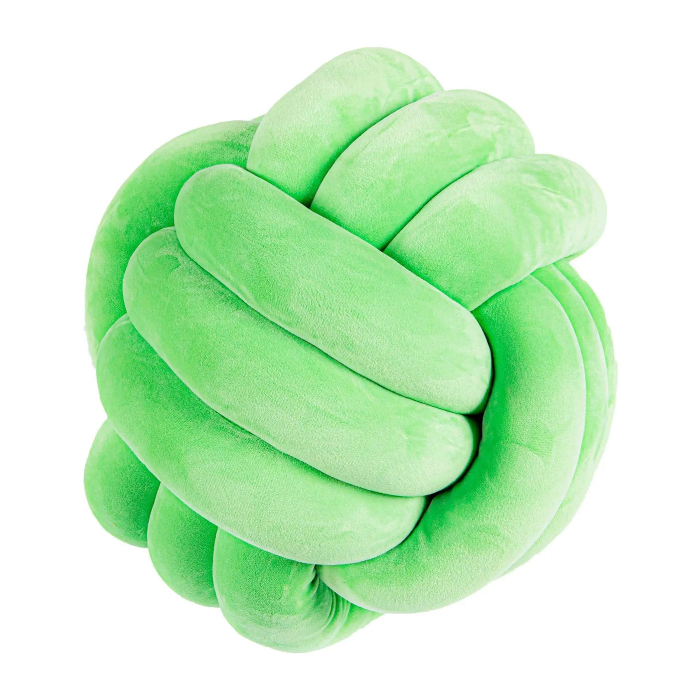Inyahome Soft Knot Ball Pillows Round Throw Pillow Cushion Kids Home Decoration Plush Pillow Throw Knotted Pillow Handmade Design & Casa Knot jade green 28cm