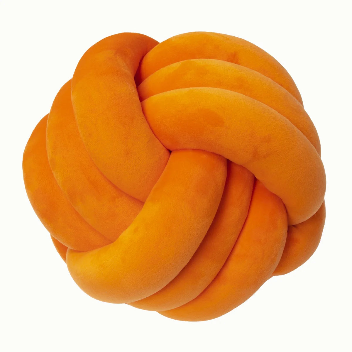Inyahome Soft Knot Ball Pillows Round Throw Pillow Cushion Kids Home Decoration Plush Pillow Throw Knotted Pillow Handmade Design & Casa Knot orange 28cm