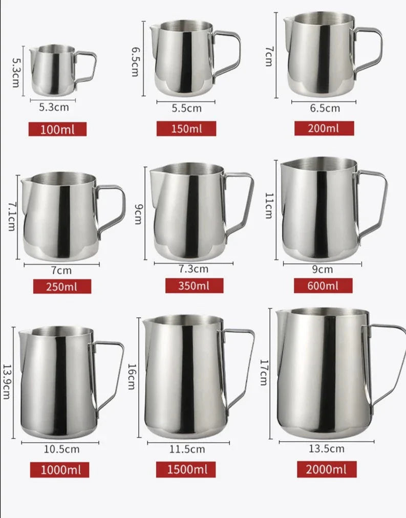 Jarra De Inox Para Leite 1000ml Jarra De Inox Para Leite 1000ml LightHousi