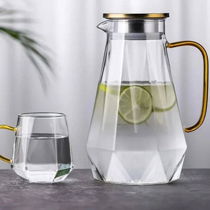 Jarra De Vidro Que Vai Ao Fogo 1l Transparente Jarra De Vidro Que Vai Ao Fogo 1l Transparente LightHousi Transparente 1L