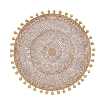 Jogo Americano Redondo Estilo Boho Chic Coleção Mesa Posta - Jogo Americano Redondo Estilo Boho Chic Design & Casa