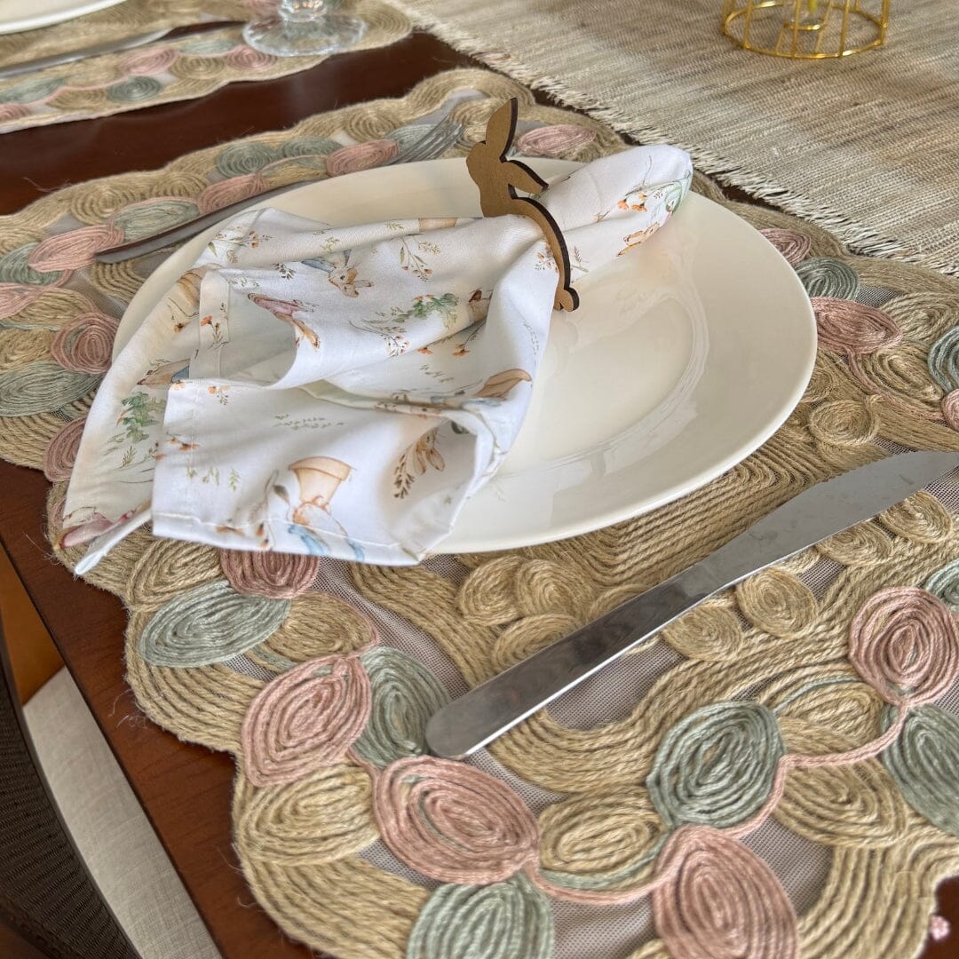 Jogo Americano Retangular Páscoa 50cm Jogo Americano Retangular Juta 50cm Design & Casa