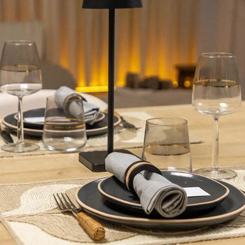 Jogo com 6 Taças Premium Duo Filetada a Ouro 430ml Coleção Mesa Posta> Taças- Taça Elegante em Vidro Filete de Ouro 430ml Design & Casa