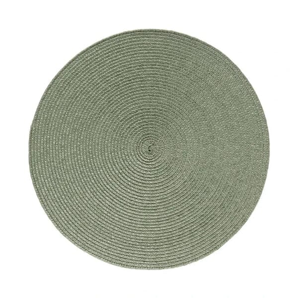 Kit 1 (Jogo americano verde) Jogo Americano Redondo 6 Peças Verde Design & Casa