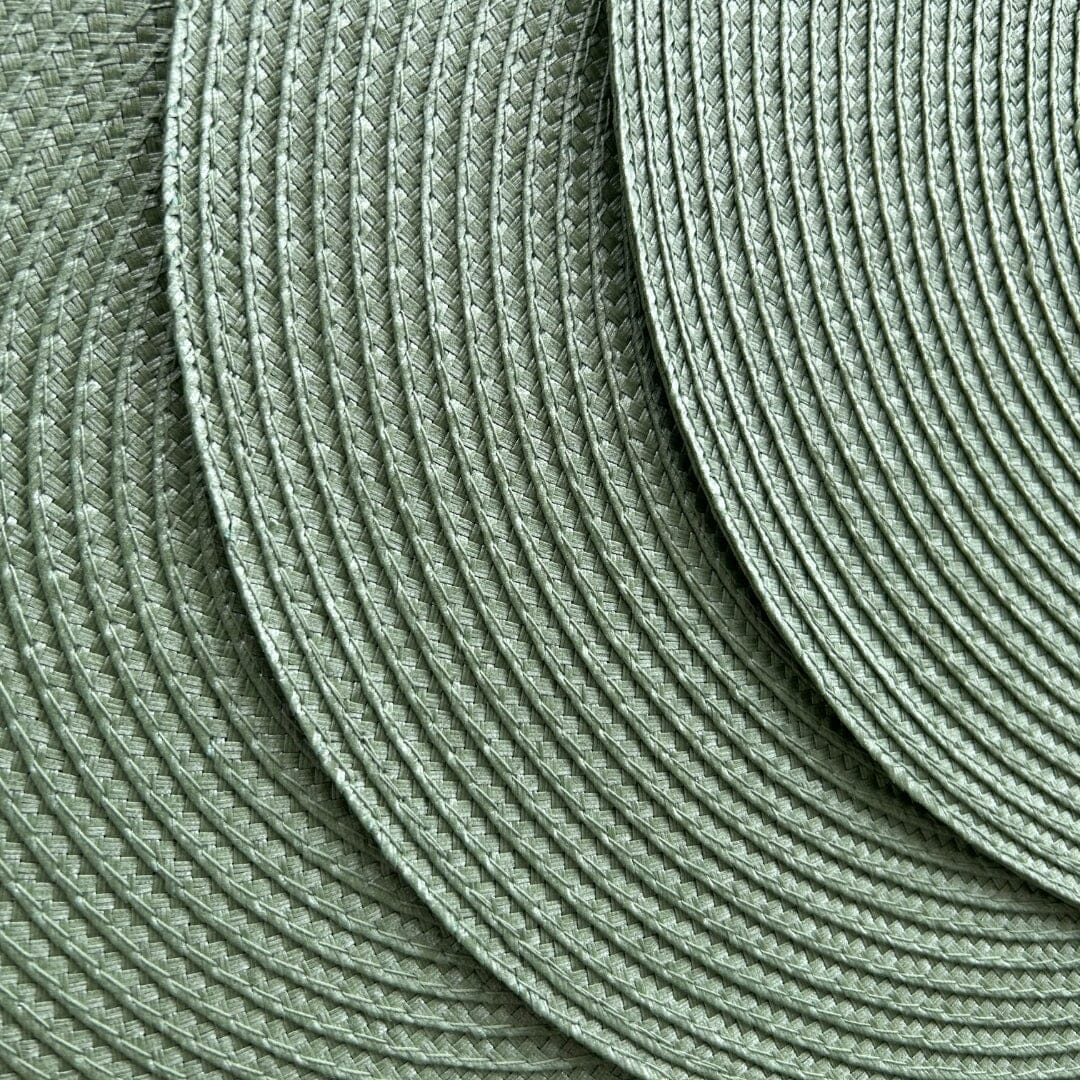 Kit 1 (Jogo americano verde) Jogo Americano Redondo 6 Peças Verde Design & Casa