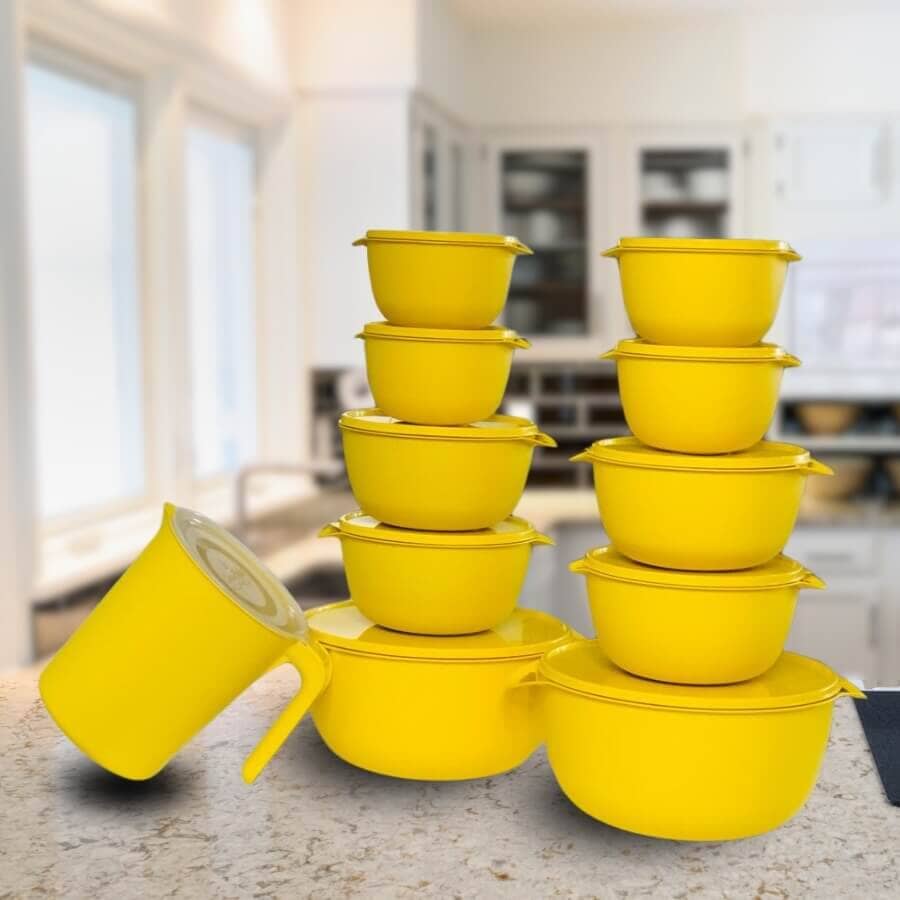 Kit 10 Potes Herméticos com Tampa e Jarra Kit 10 Potes Herméticos com Tampa e Jarra Design & Casa