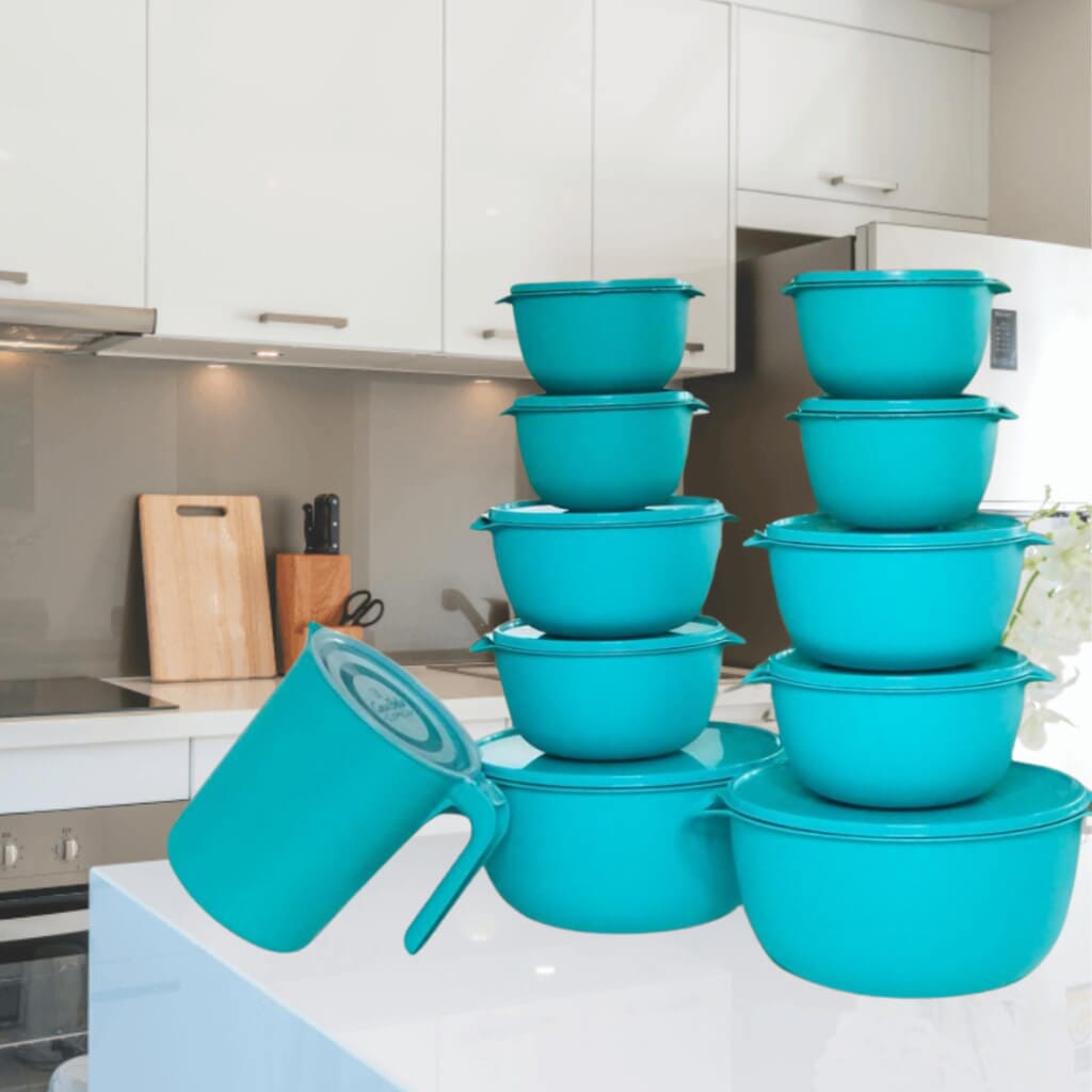 Kit 10 Potes Herméticos com Tampa e Jarra Kit 10 Potes Herméticos com Tampa e Jarra Design & Casa Azul