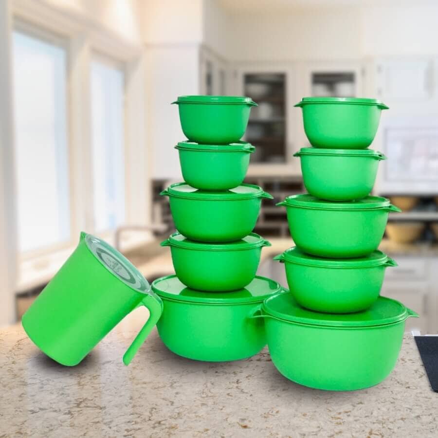 Kit 10 Potes Herméticos com Tampa e Jarra Kit 10 Potes Herméticos com Tampa e Jarra Design & Casa Verde