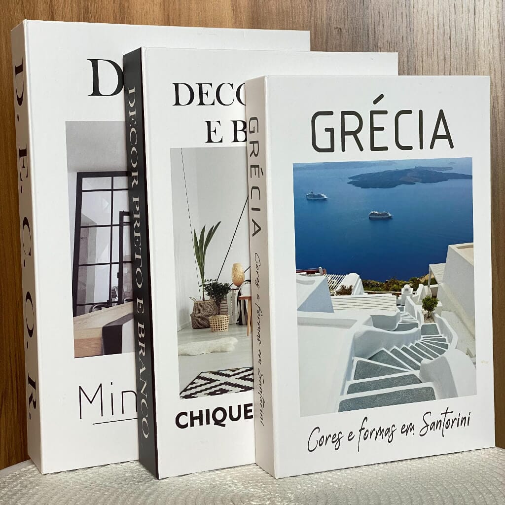 Kit 3 Livros Decorativos Porta Objetos Multiuso Kit 3 Livros Decorativos Porta Objetos Multiuso Design & Casa