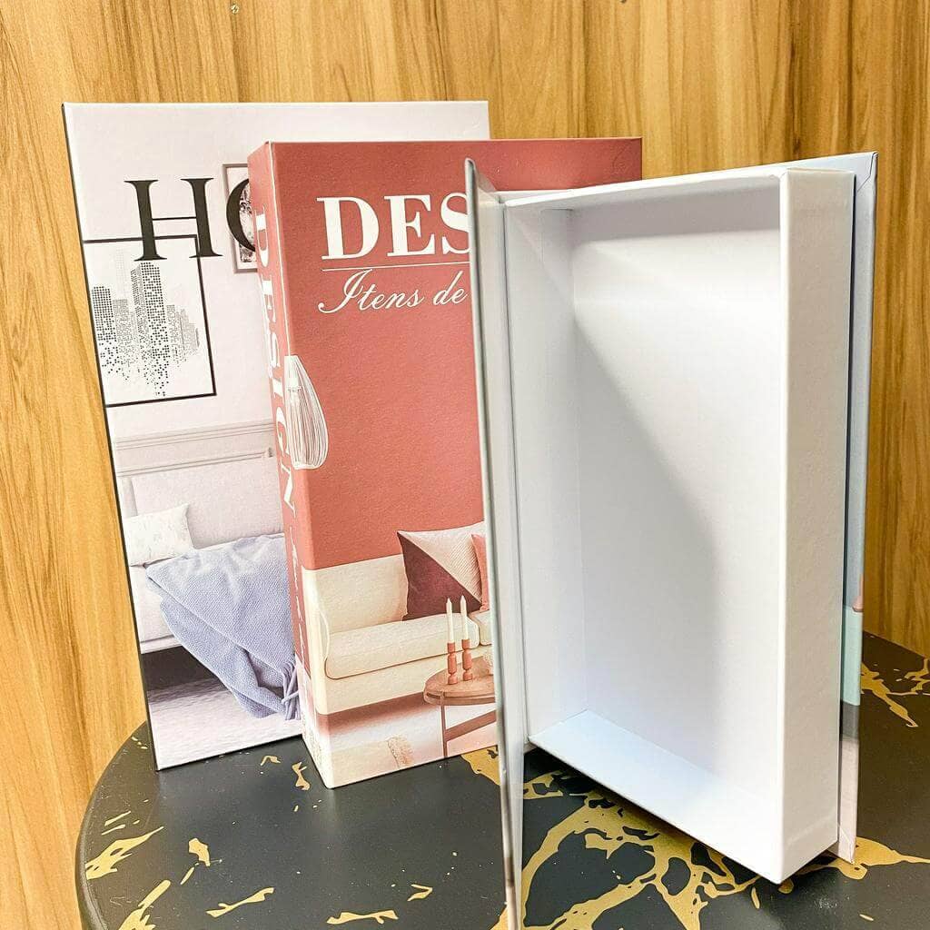 Kit 3 Livros Decorativos Porta Objetos Multiuso Kit 3 Livros Decorativos Porta Objetos Multiuso Design & Casa