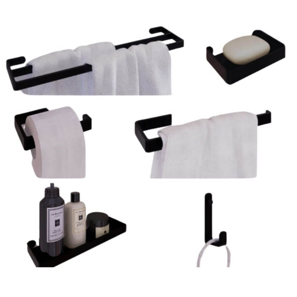 Kit Acessórios Para Banheiro 6 Peças Kit Acessórios Para Banheiro 6 Peças Design & Casa