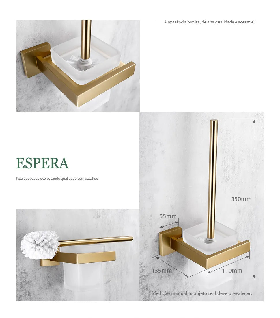 Kit Acessórios Para Banheiro Luxo Banheiro 09 - Kit Acessórios Para Banheir Design & Casa