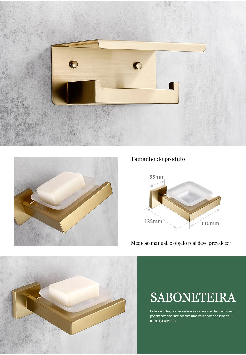 Kit Acessórios Para Banheiro Luxo Banheiro 09 - Kit Acessórios Para Banheir Design & Casa