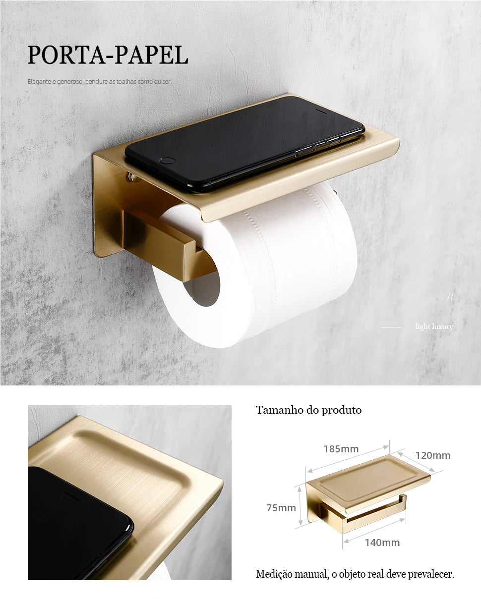 Kit Acessórios Para Banheiro Luxo Banheiro 09 - Kit Acessórios Para Banheir Design & Casa