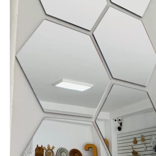 Kit com 10 Espelhos Decorativos 12x10cm com Fixação Adesiva Kit com 10 Espelhos Decorativos 12x10cm com Fixação Adesiva Design & Casa