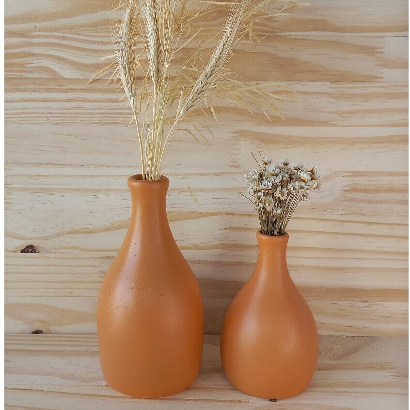 Kit com 2 Vasos Decorativos em Cerâmica Kit com 2 Vasos Decorativos em Cerâmica Design & Casa Calcita