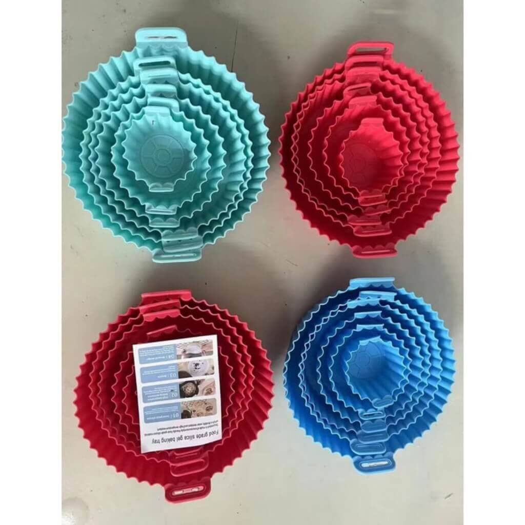 Kit com 6 Forma De Silicone Para Airfryer Antiaderente Kit com 6 Forma De Silicone Para Airfryer Antiaderente Design & Casa