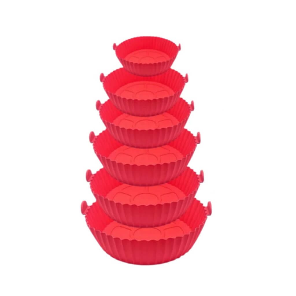 Kit com 6 Forma De Silicone Para Airfryer Antiaderente Kit com 6 Forma De Silicone Para Airfryer Antiaderente Design & Casa