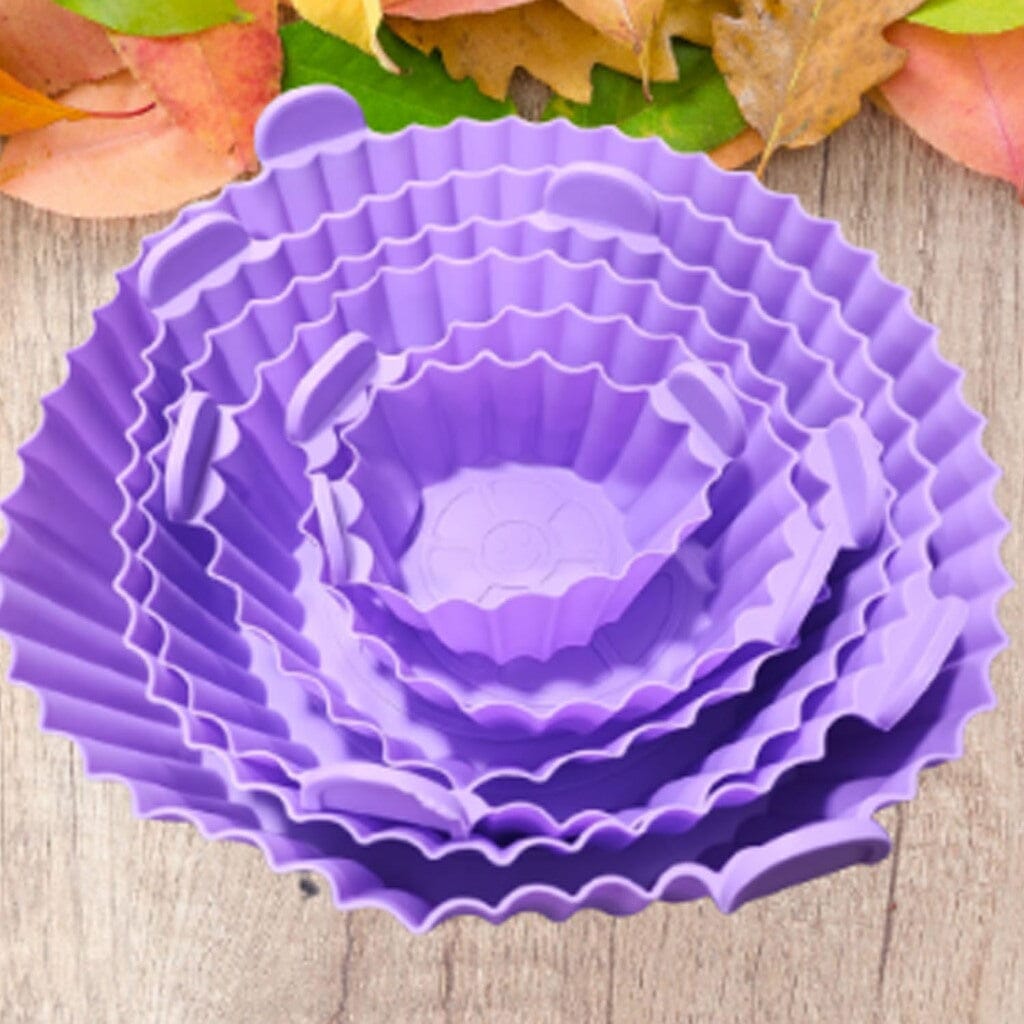 Kit com 6 Forma De Silicone Para Airfryer Antiaderente Kit com 6 Forma De Silicone Para Airfryer Antiaderente Design & Casa Roxo