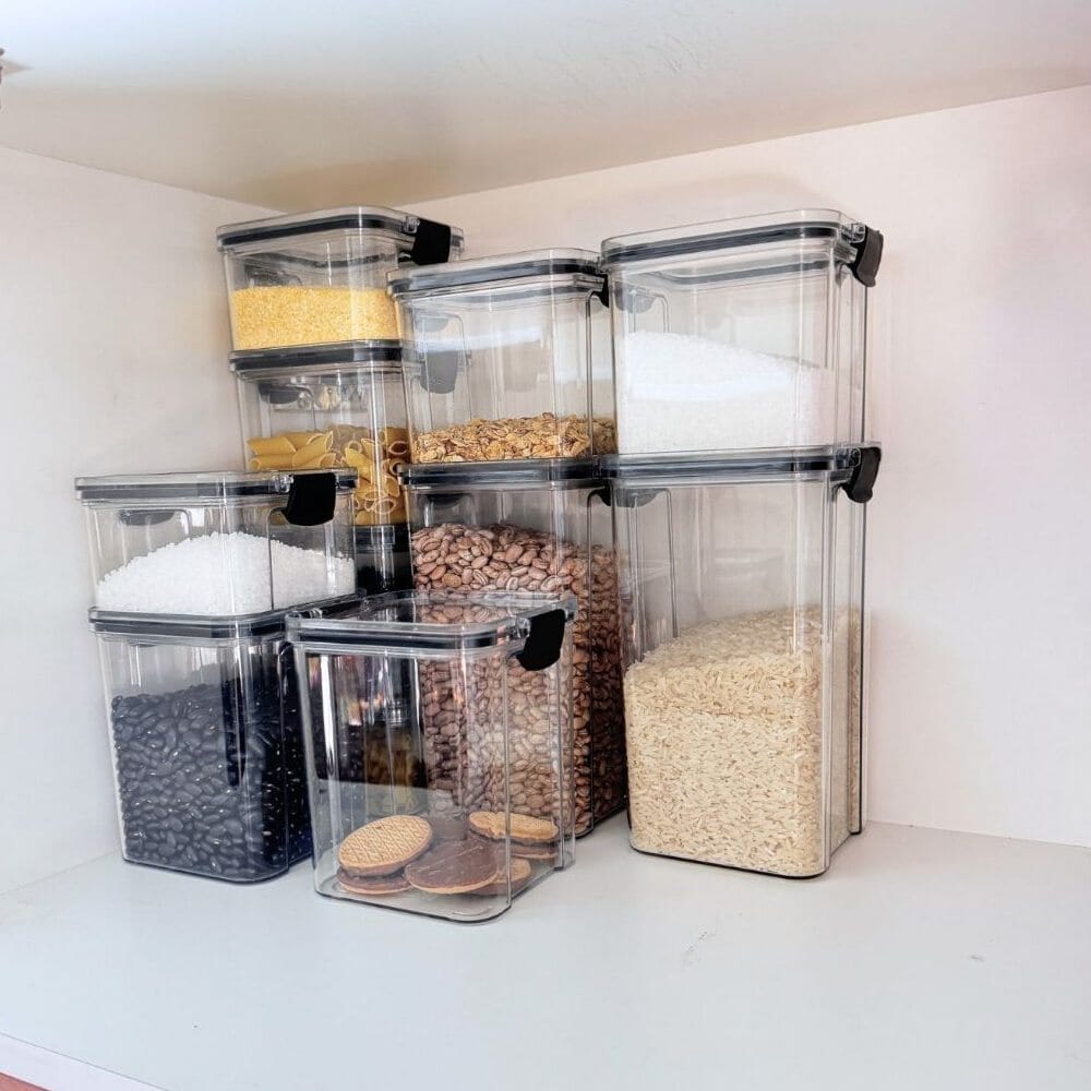 Kit de Potes Herméticos com Tampa Empilhável Kit de Potes Herméticos com Tampa Empilháveis Design & Casa