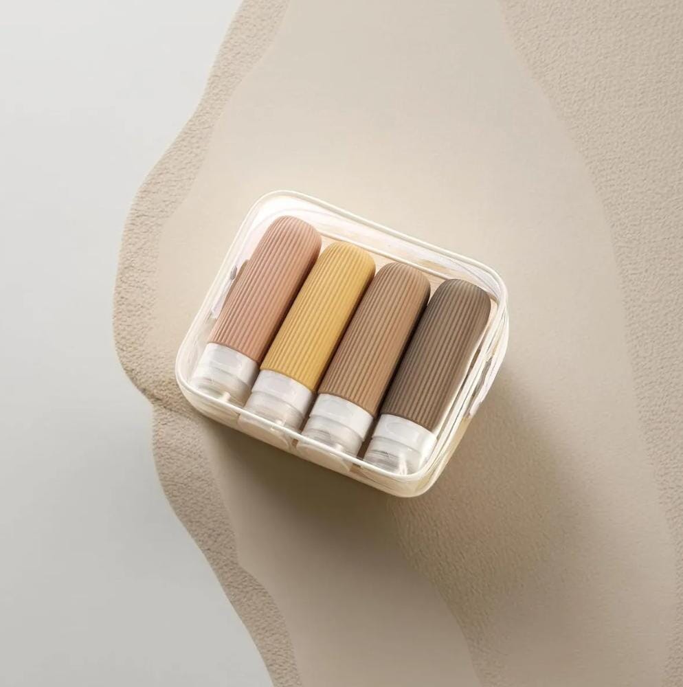 Kit Portáteis Silicone Porta Shampoo 90ml - Travel Easy Design & Casa