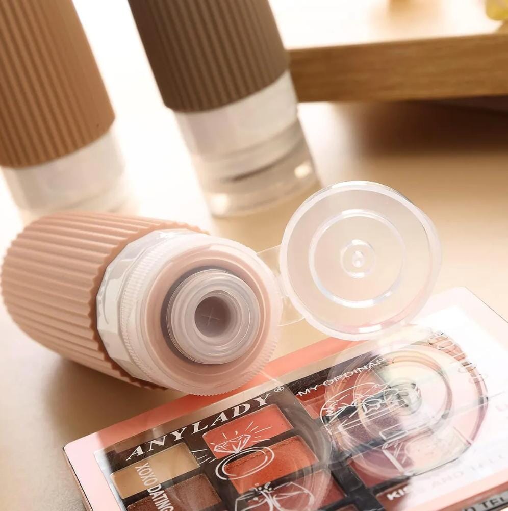 Kit Portáteis Silicone Porta Shampoo 90ml - Travel Easy Design & Casa